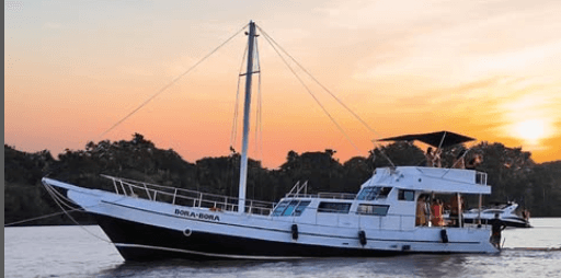 ✅ O que vem incluso: Churrasqueira / Deck molhado Chuveiro externo Ambiente refrigerado (1º e 2º andar) Copa com bancada, pia, fogão e cervejeira Gelopar Banheiro com pia, chuveiro, box e vaso sanitário Solarium na Proa Passeio de até 6 horas Combustível incluso Marinheiro incluso